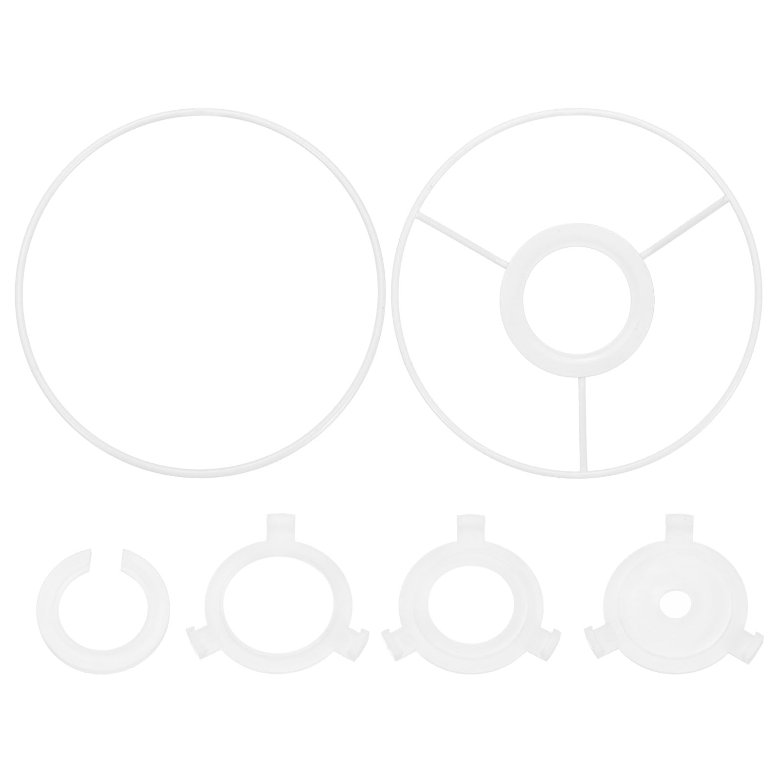 PATIKIL 14cm Lamp Shade Ring Set, Lampshade Holder Frame Strong Rings with E27 to E14/E26 Spider Fitter Adapter Lampshade Frame Wire for DIY Drum Shade Table Floor Pendant Lamp