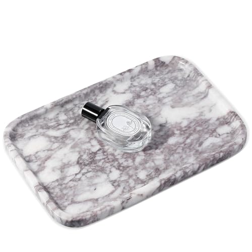 Karibiber Luxury Marble Vanity Tray, Bathroom Tray Countertop, Calacatta Marble/Stone,