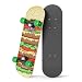 Rude Boyz 17 Inch Mini Wooden Cruiser Graphic Beginner Skateboard (Cheeseburger Design)