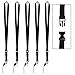 5 Pack of Neck Lanyards with Detachable Buckle, Enhanced Model Hook and Quick Release Tether - Ideal for ID Badges, Keys, Cell Phones, USB Sticks, Whistles, etc. - Strong Nylon (5 Pack, Black)