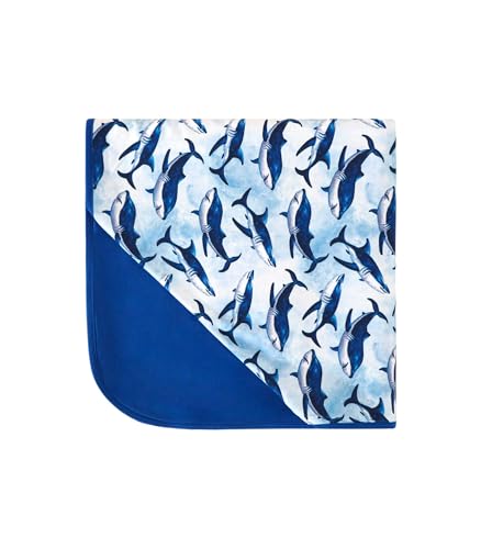 Image of Premium Baby Blankets, Soft Viscose from Bamboo Blanket for Boys and Girls, Nursery Crib Bedding Quilt for Newborn and Toddler, Cooling for Hot Sleepers 50'' x 50'' Shark