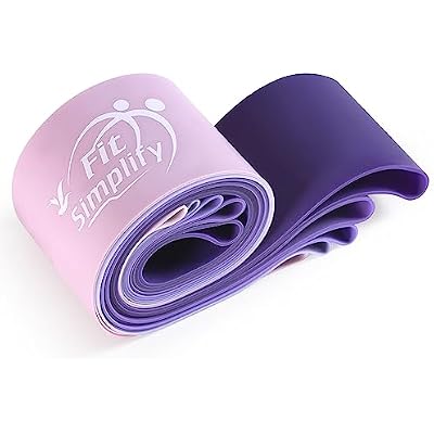 Fit Simplify Resistance Loop Exercise Bands with Instruction Guide and Carry Bag, Set of 5