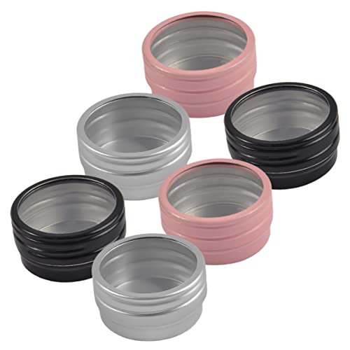 BELLIFFY 6pcs Small Bead Storage Boxes Craft Storage Containers Nail Art Jewelry Organizers Mini Bins Aluminum Case