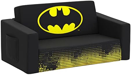 Batman Cozee Flip-Out Sofa - 2-in-1 Convertible Sofa to Lounger for Kids by Delta Children
