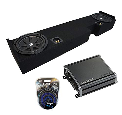 Kicker Comp C10 Sub Box with Amp Fits 2001-2014 Ford F250 F350 Extended Cab
