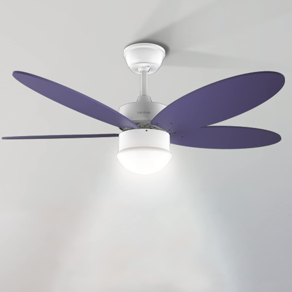 Cecotec Ventilatore da soffitto con luce EnergySilence Aero 4260 Purple. 40 W, motore DC, diametro 42" con 5 pale reversibili, luce LED, telecomando, timer, 6 velocità