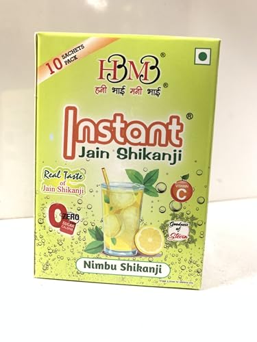 Image of Instant Jain Shikanji Lemon | Nimbu Shikanji | Traditional Masala Lemonade | Instant Nimbu Pani Drink Mix | Natural Summer Refreshing Beverage | Ready to Make Indian Cooler | Pack of 1| 10 Sachets
