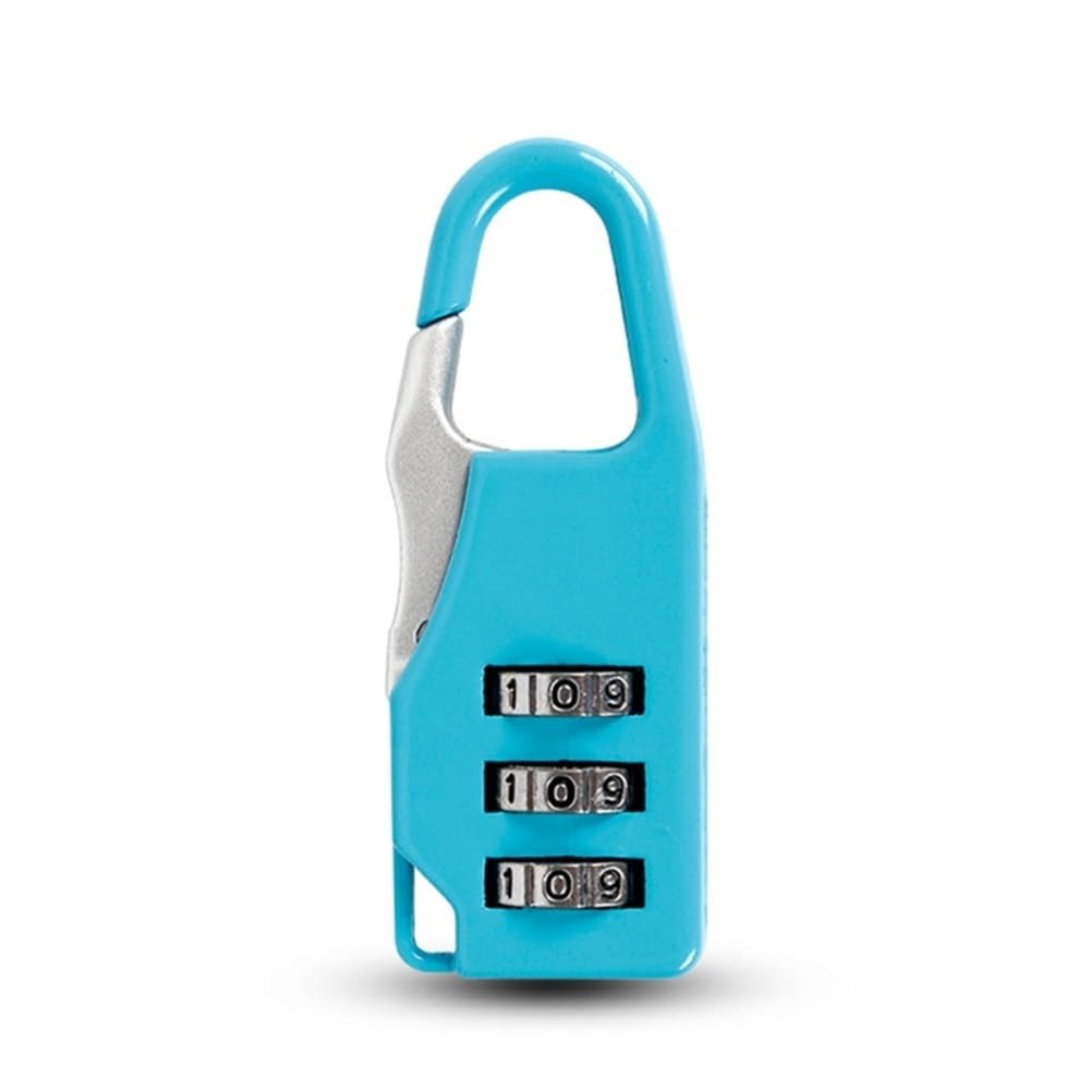 Suitcase Locks, Resettable 3-Digit Combination Padlock for Suitcases and Bags Multicolor(for Sky Blue)