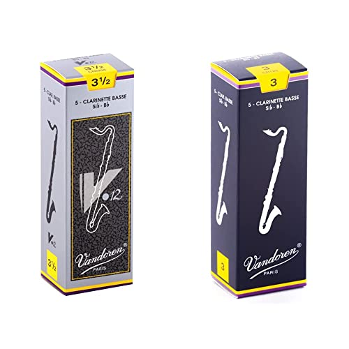 Vandoren Bass Clarinet Reeds Strength 3.5 Bundle (5 Reeds)
