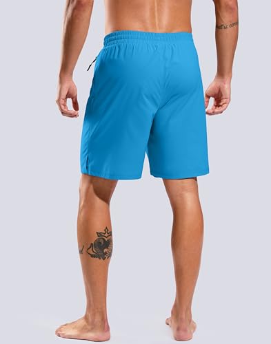 Image of G Gradual Mens Swim Trunks with Compression Liner 7 inch /9'' Quick Dry Board Shorts Swimsuit Bathing Suit for Men Zipper Pockets