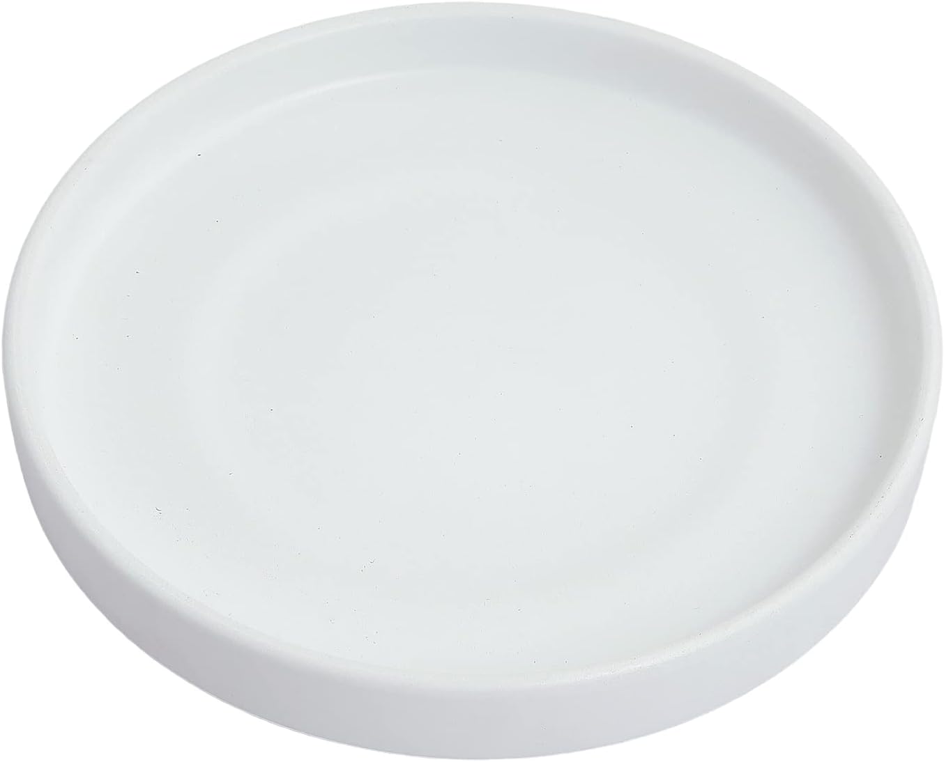 12 Inch Large Ceramic Saucer - Ceramic Drainage Tray for Plant Pot (Matte White)