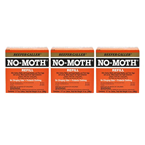 Reefer-Galler NO-Moth Closet Hanger Refills - Moth Cakes for Hanger Storage,...