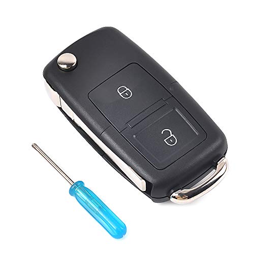 Coque de clé pour Golf 4, Touran, Fabia, Ibiza - OTUAYAUTO avec 2 boutons et clé pliable