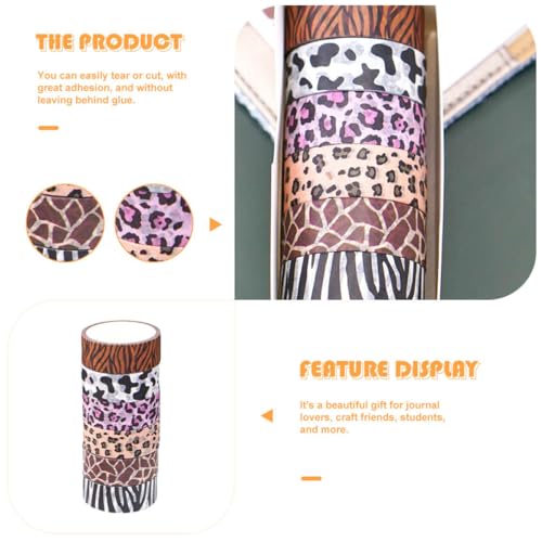 Cintas Washi Estampados de Animales adhesivas para manualidades de scrapbooking 3