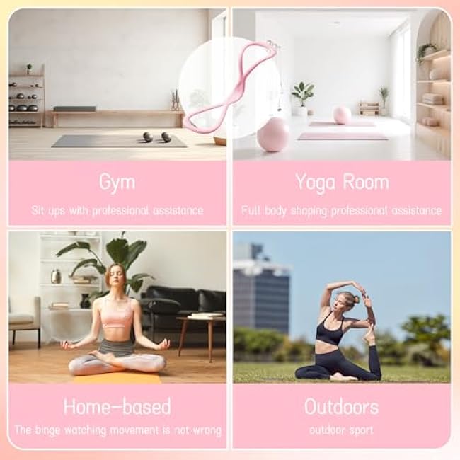 Figure 8 Resistance Band, Figure 8 Resistance Bands for Women Men, 15 lbs Keep Resistance BandFigure 8 for Working Out, Arm, Back, Fullbody Yoga Pulling Rope, Elastic Stretch Bands