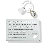 Grandson Gifts from Grandma Grandpa Inspirational Wallet Cards for Grandson Engraved Wallet Insert Card for Grandson Grandson Birthday Card Grandson Graduation Gift for Christmas Wedding New Years