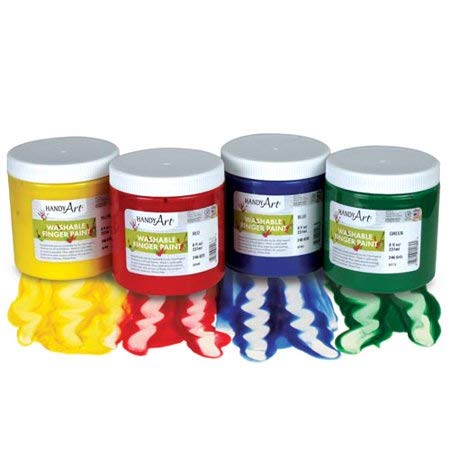 Handy Art Washable Finger Paint 4-Color Set