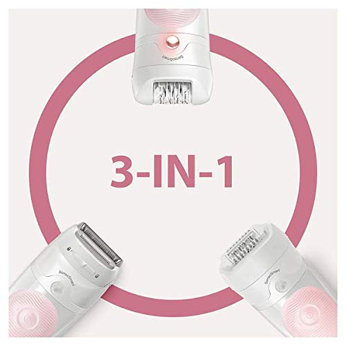 Braun Silk-épil 5 Epilierer Damen für Haarentfernung / Haarentferner, Aufsätze für Rasierer, Trimmer und Massage für Körper, Tasche, 5-620, flamingo - Image 5