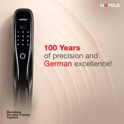 Image of Hafele Re-Twist Digital Door Lock | Fingerprint, PIN, RFID, App & Key Access | Sleek Modern Design | Emergency Power Backup | Secure & Convenient Smart Lock