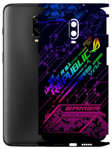 Image of AtOdds - Full Body Back Screen Guard Protector Film - Lamination Wrap Skin Sticker Compatible with ONEPLUS 6T | Scratchproof Matte Finish (Gamer)