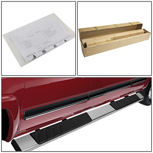 Dna Motoring Stepb-Ztl-8167-Ss Chrome Ss 5 Inches Crew Cab Polished Step Nerf Bar Running Board Compatible With 19-22 Silverado Sierra 1500 Crew Cab #TOP4