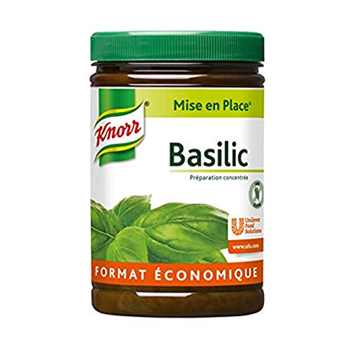 Knorr Professional Knorr Mise en place au basilic frais pour marinades et assaisonnements ,délicieux chaud comme froid, Vegan, pot 700g