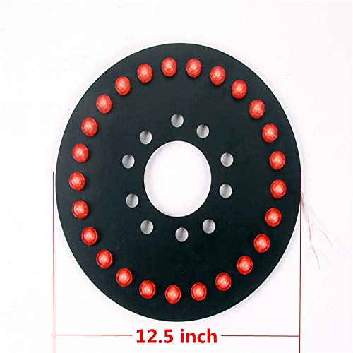 12,5 Pol Vermelho Pneu Sobressalente Terceiro Freio Luz Decoração 25 Led Luz De Advertência Para Jee
