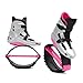TMDRLELFDF Adult Kangaroo Jump Shoes, High Bounce Moon Shoes for Men and Women, Safe and Adjustable Fit, Rebounder Jumps Boots for Exercise Fitness Training and Fun(Rose Silver,X-Large)