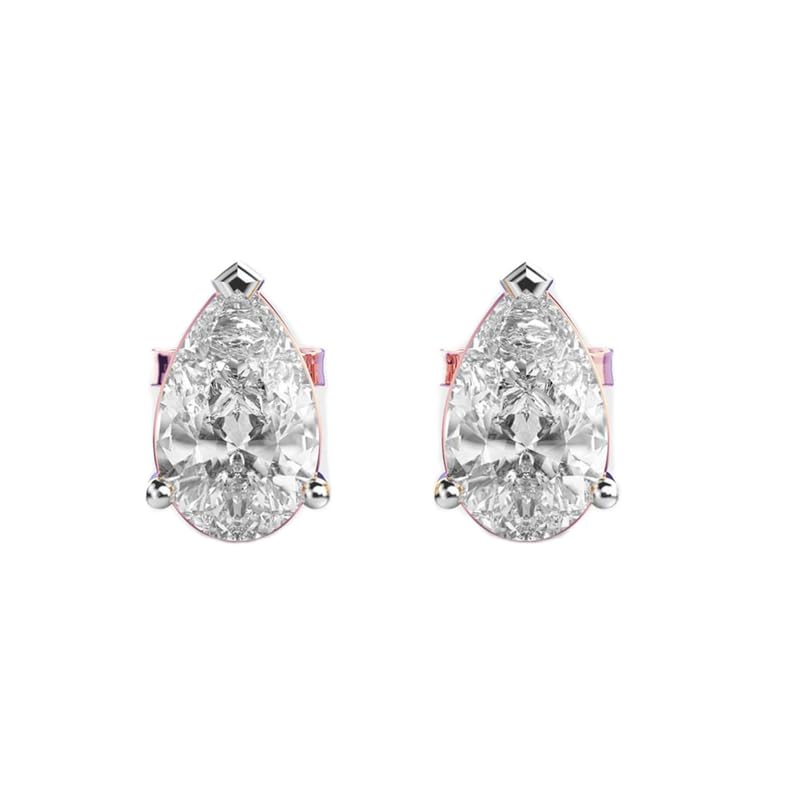 Boucles d'oreilles poire en argent sterling 925 plaqué or d'exception