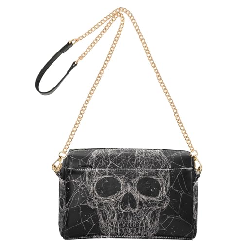 Crossbody Bag for Women Spider Web Skull Vegan Leather Shoulder Handbag with Strap Crossover Sling Backpack Ladies Purse Fashion Satchel2