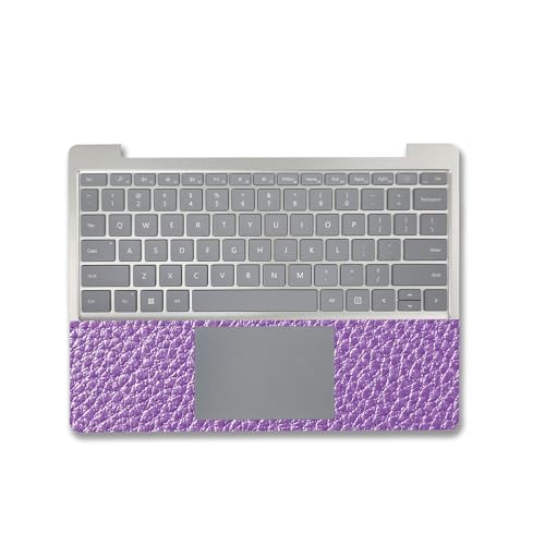 Image of MightySkins Carbon Fiber Skin Compatible with Microsoft Surface Laptop Go 3 (2023) Full Wrap Kit - Purple Pleather | Protective, Durable Textured Carbon Fiber Finish | Easy to Apply | Made in The USA