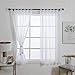 ZebraSmile 1 Panel Tab Top Sheer Drapery - Girls Room Sheer Voile Curtains - White 57(H) x 55(W) in