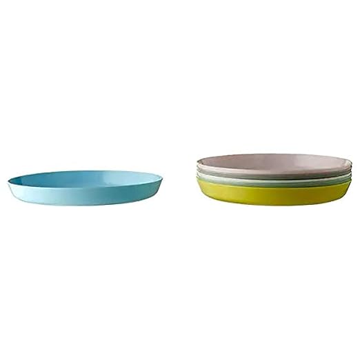 Buy Ikea Plastic Plate Pack of 6, Multicolour Online at Low Prices in