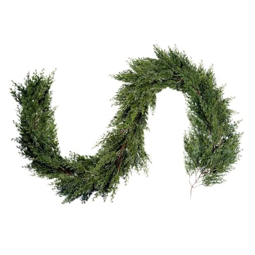 Guirnalda de Navidad para exteriores, decoración artificial realista para el hogar, guirnalda de Navidad de pino artificial, para ventana interior, porche, patio, fiesta, festival, cocina, oficina