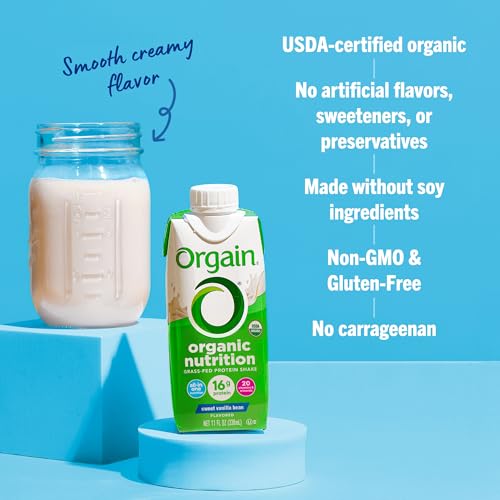Orgain Organic Nutrition Shake - Vanilla Bean - 11 Fl Oz - Case Of 12