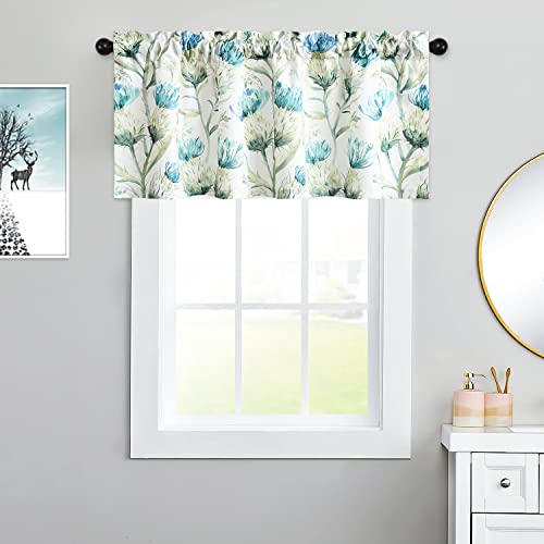 Leeva Glatter strukturierter Schlafzimmer-Volant, lichtreduzierend, Privatsphäre, dekorative Vorhänge für Küche, Stangentasche, B 132 x L 45 cm, 1 Panel Cover