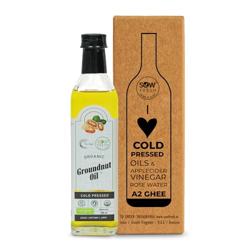 Image of Organic Cold Pressed Groundnut Oil 500ml, Vitamin E & D Rich, No Trans Fat