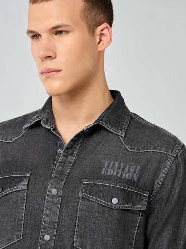 Chemise homme Marvel Punisher en pur coton doux avec finitions délavées