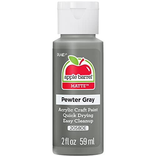 Apple Barrel Acrylic Paint in Assorted Colors (2 oz), 20580, Pewter Grey