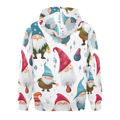 Kids Hoodies Sweaters Christmas Gnome Dwarfs Hooded Sweatshirts with Big Pockets for Boys Girls B04000252