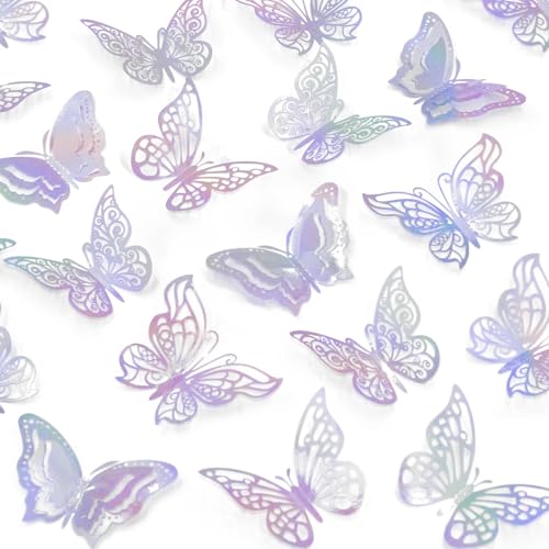 96 Pcs Butterfly Decorations 3 Sizes 4 Styles 3D...