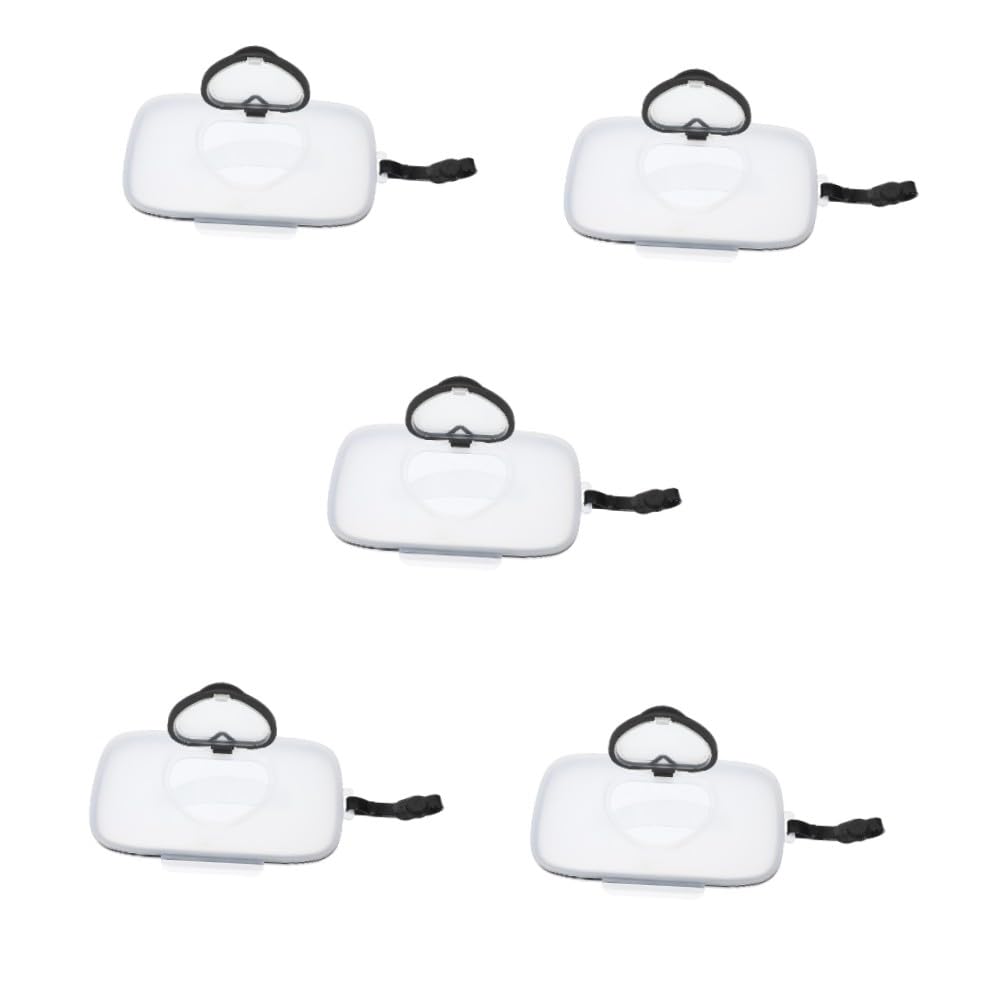 IMIKEYA Distributeur Portable De Lingettes 5 Pièces Pour Salle De Bain Porte-lingettes Pour Bébé Boîte À Lingettes Étui De Voyage