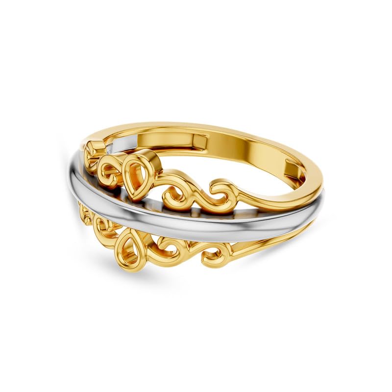 Image of KISNA 9KT / 14KT / 18KT Aurora Filigree Yellow Gold Ring For Women | S14