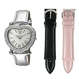 3 austauschbare Träger, schwarz, silber, pink