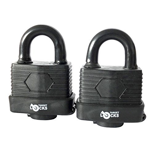 Smiths F-20282 Pack of 2 - Heavy Duty Waterproof Padlock - Ideal for Home, Garden Shed, Outdoor, Garage, Gate Security