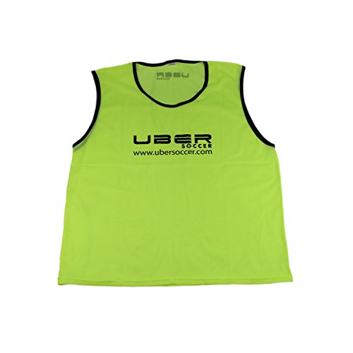 Rugged Soccer Mesh Scrimmage Training Bibs - Set of 10 - Neon Yellow - Small Youth