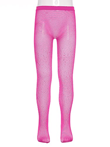Hularka Kids Girls Glitter Rhinestone Fishnet Mesh Stockings Pantyhose Tights Sport Dance Pants Yoga Gym Leggings3