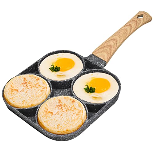 Sartén para huevos, sartén antiadherente para panqueques de aluminio, para desayuno, sartén para hamburguesas de huevo frito para cocina de inducción Cover
