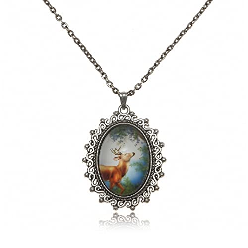 Alpenklunker Damen Kette Hirsch Trachtenkette Trachtenschmuck Jagdschmuck Wiesn WASN Oktoberfest Waldfest Cover