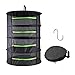 HYDGOOHO Herb Drying Rack Net Dryer 4 Layer 2ft Black W/Green Zippers Mesh Hydroponics